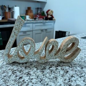 Glittery Love Sign Decor